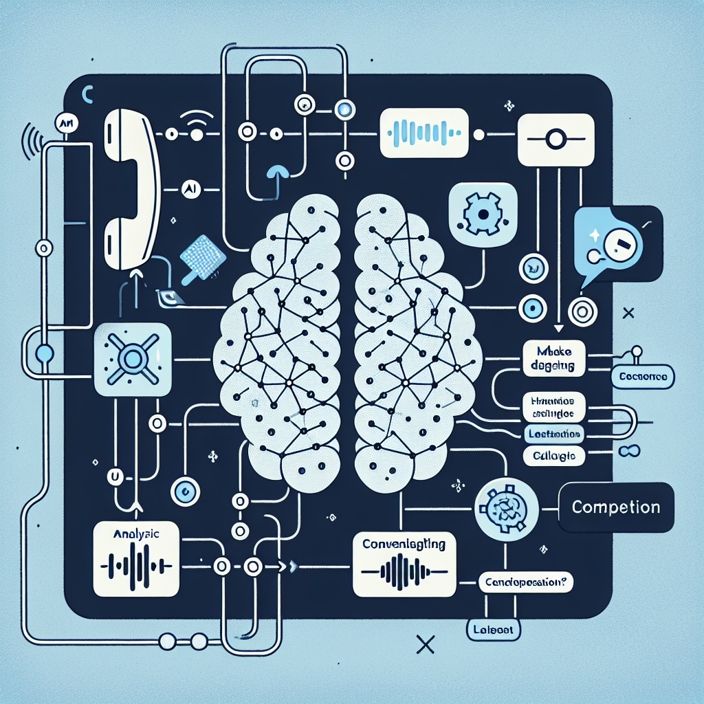 A graphic representation of AI-driven call tagging system, depicting the process of how it works.