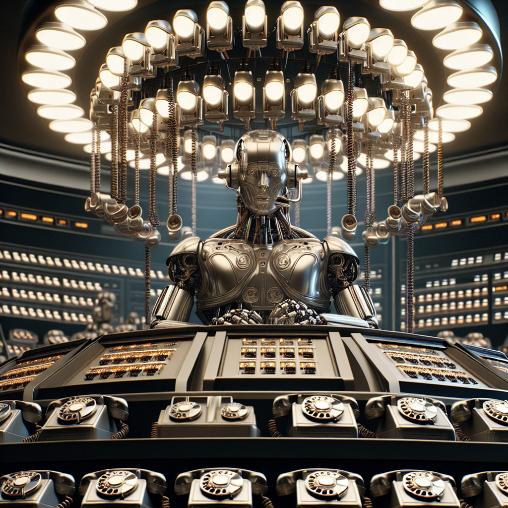 A robot answering a flood of phone calls