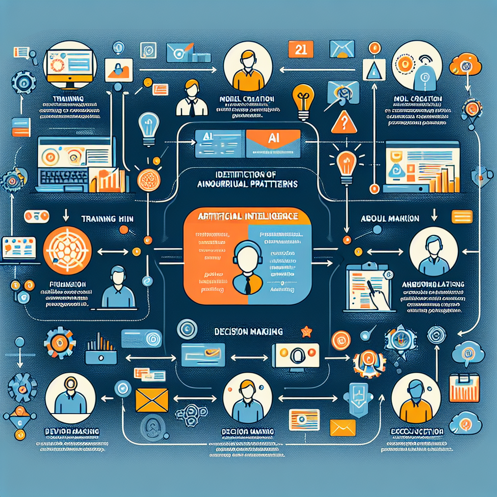 An infographic illustrating the workings of AI in detecting phone-based frauds