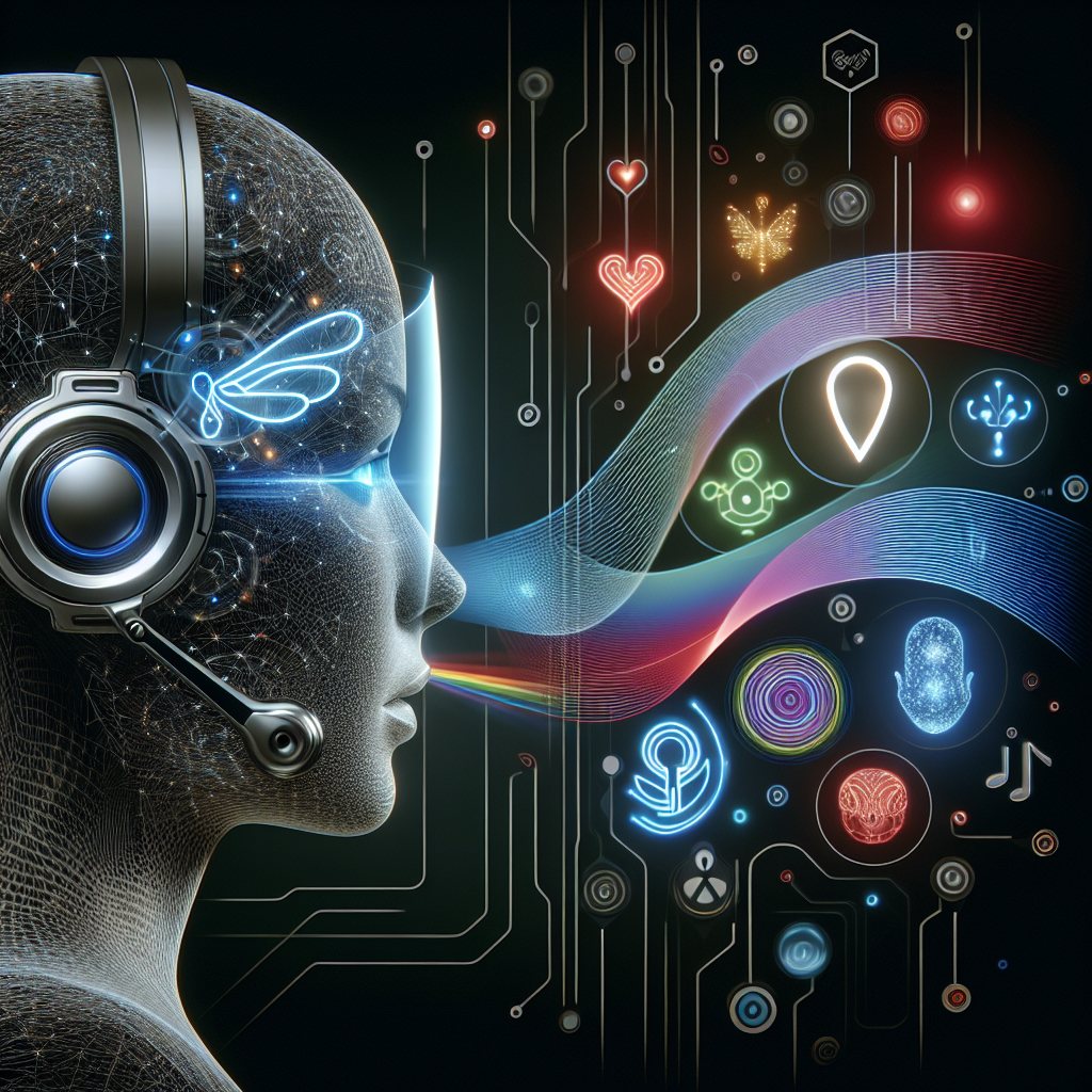 A visual representation illustrating the seamless integration of voice-based mood detection in AI technology.