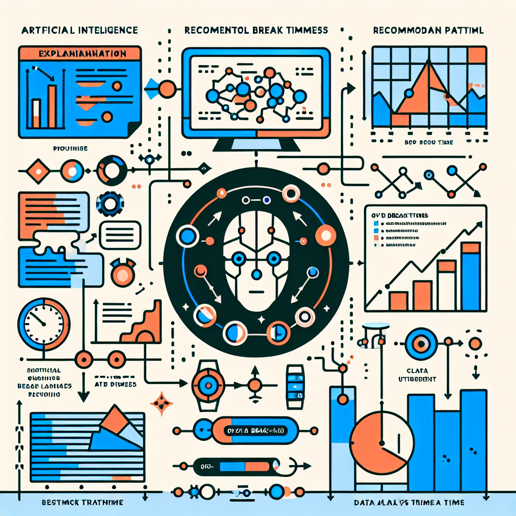 An illustrative infographic showing how AI uses data to suggest optimal break times.