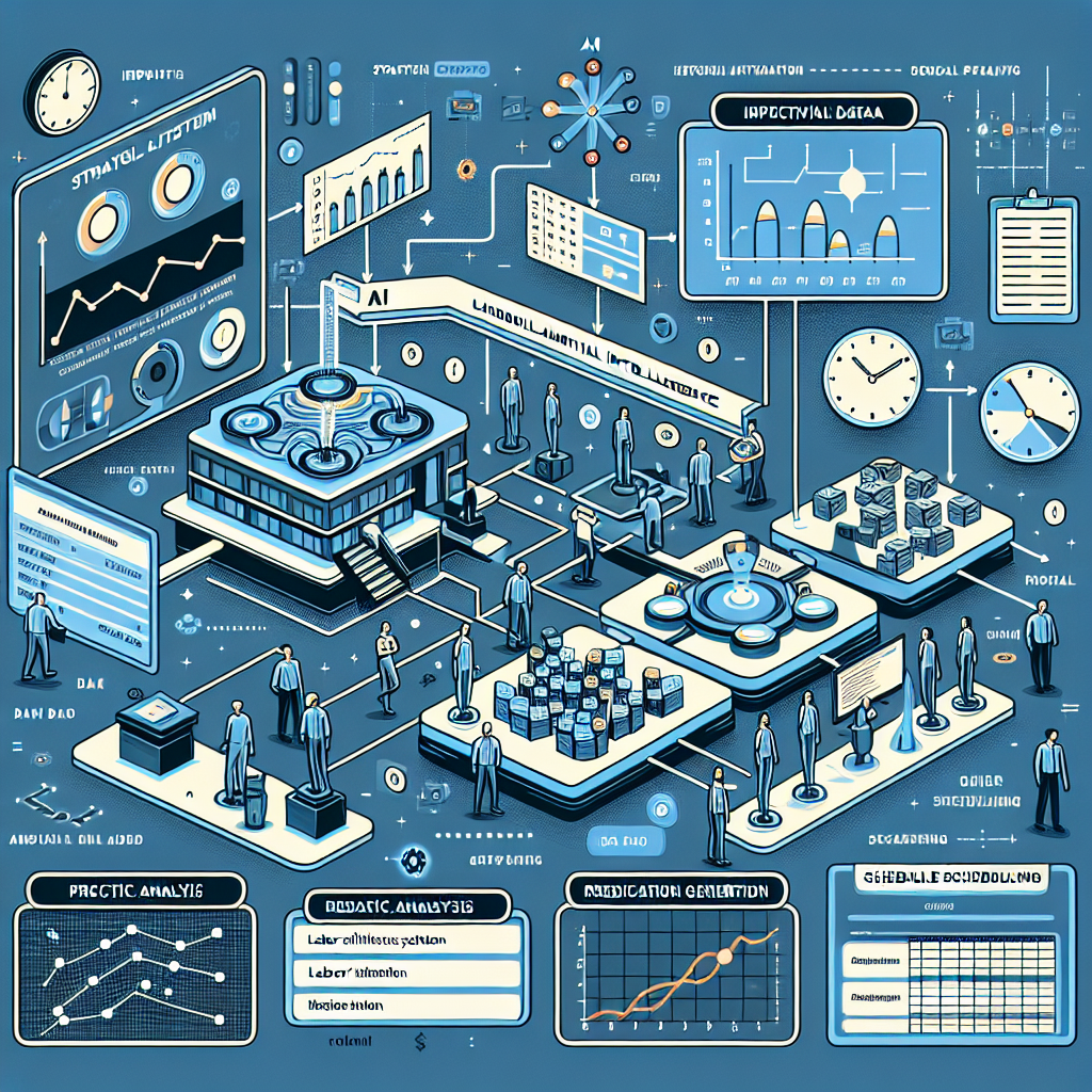An infographic demonstrating how AI analyzes historical data to optimize shift patterns