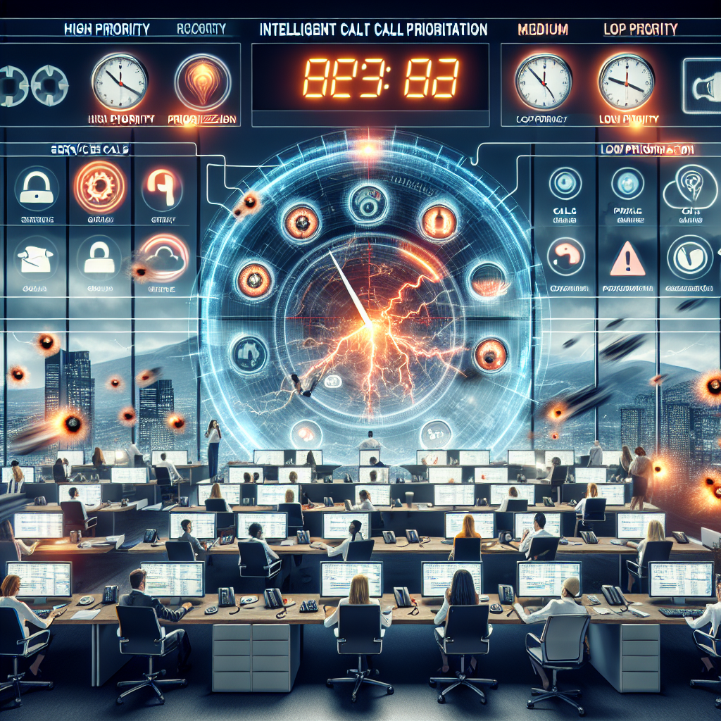 An illustration depicting Intelligent Call Prioritization in action during a service crisis