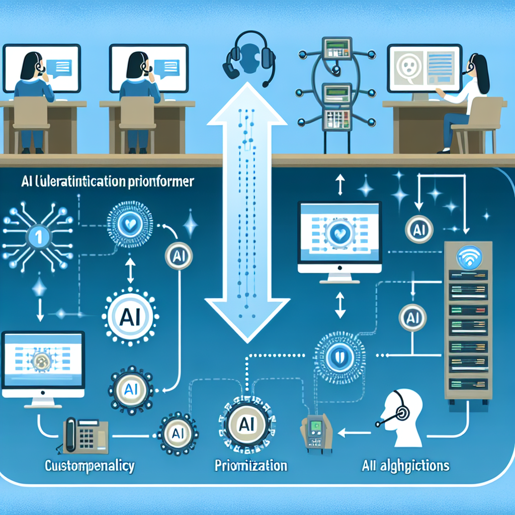 An infographic showing how AI call prioritization integrates with existing customer service systems