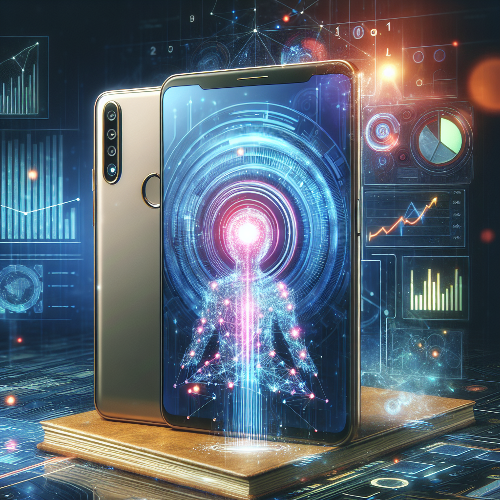 A big graphic of a phone and AI symbol predicting future actions