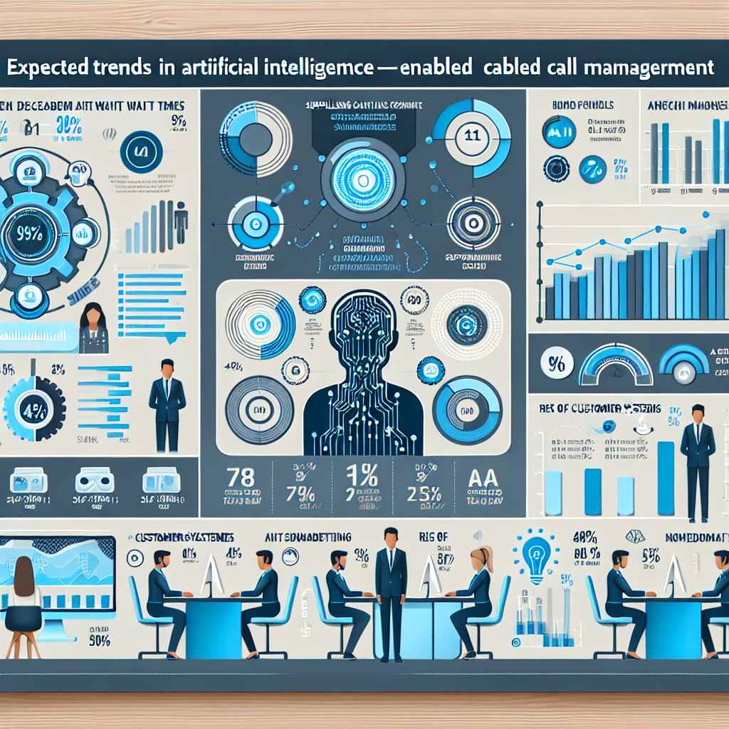 An infographic showcasing statistics on the future trends in AI driven call management