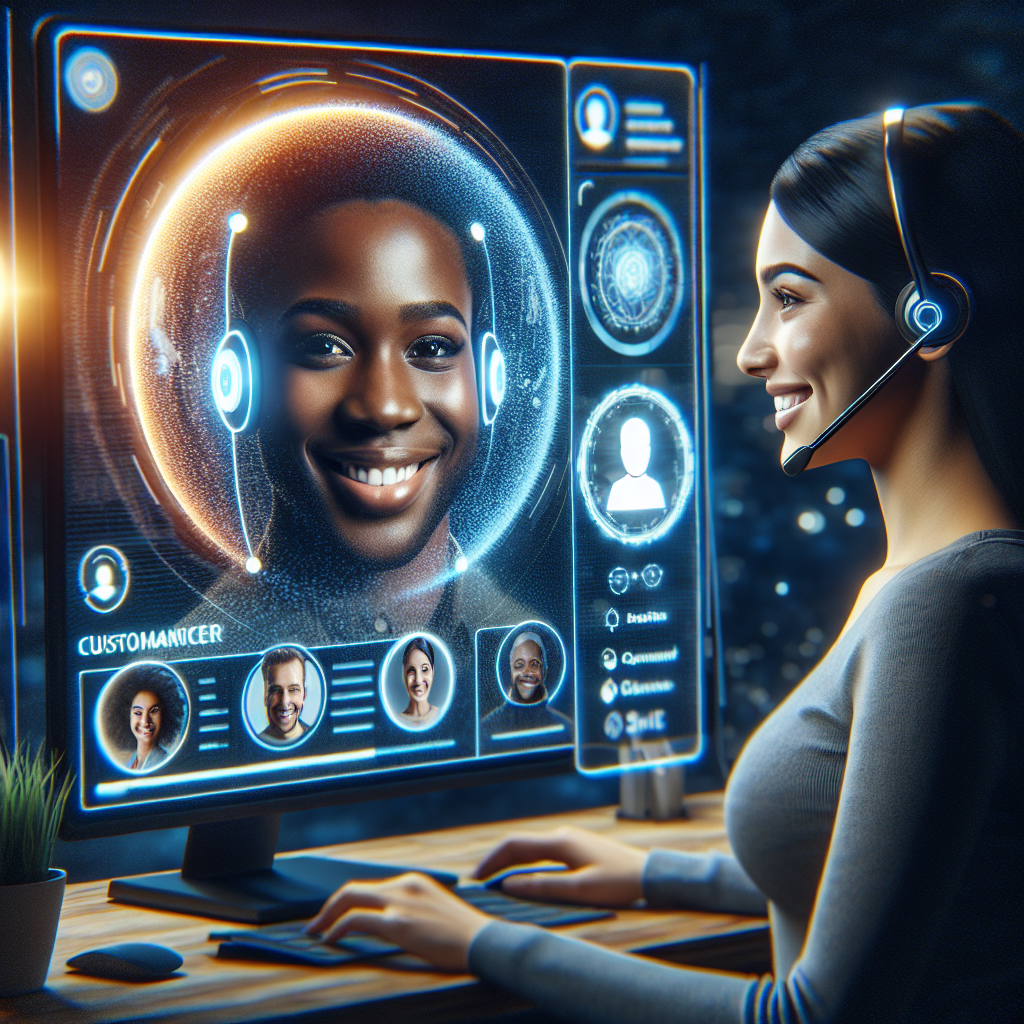 An image illustrating AI-powered matching of customer agents with customers based on their personality traits