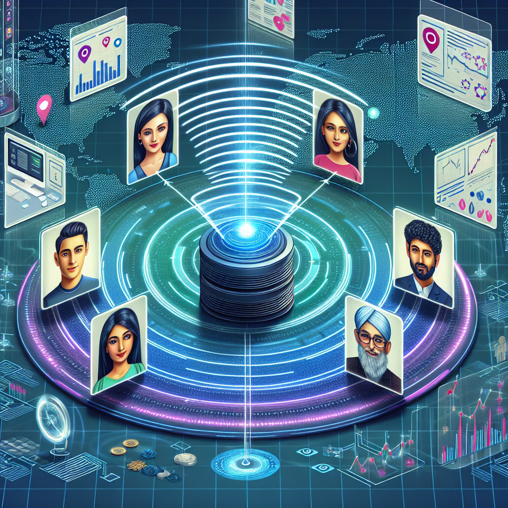 An illustration showing AI facilitating agent-customer matching