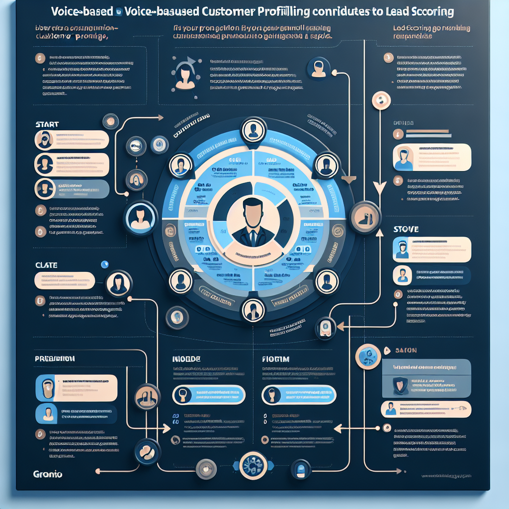 An infographic showing a simplified version of how voice-based customer profiling feeds into lead scoring