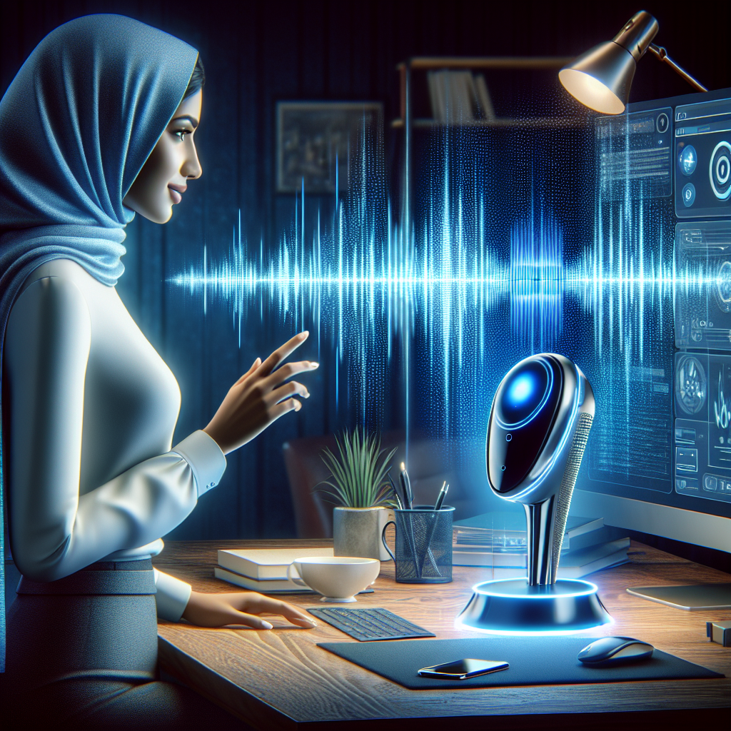 An image illustrating a voice recognition system interacting with a customer seamlessly