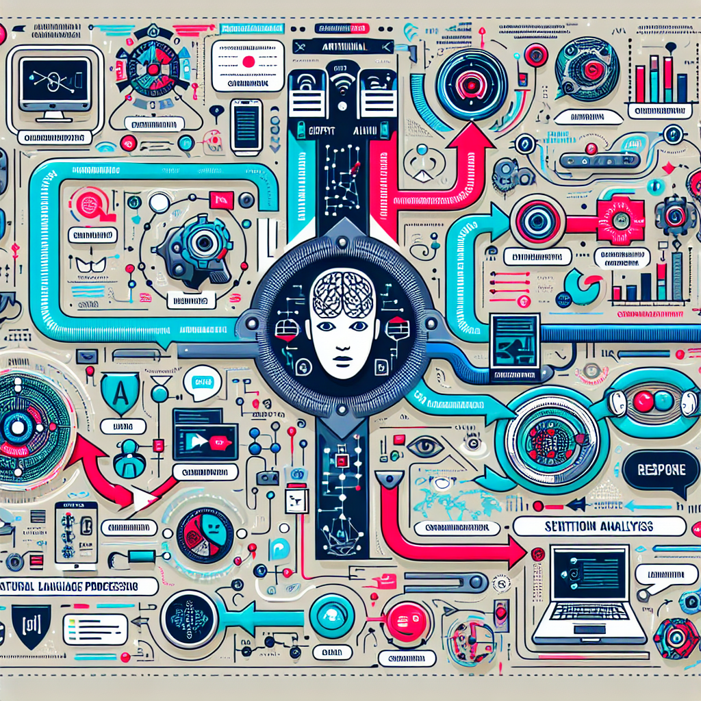 A graphic demonstrating how AI is used in managing communications