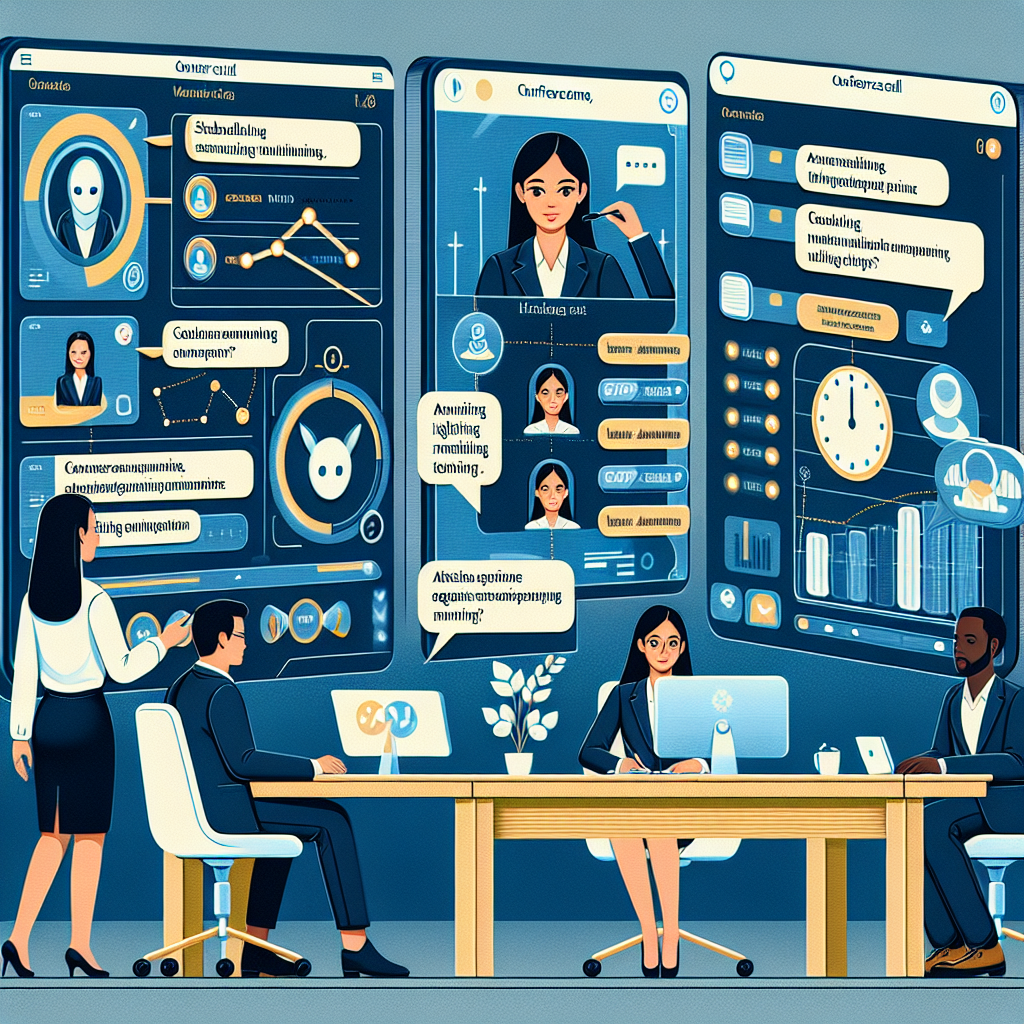 An illustration of AI assisting in managing a conference call
