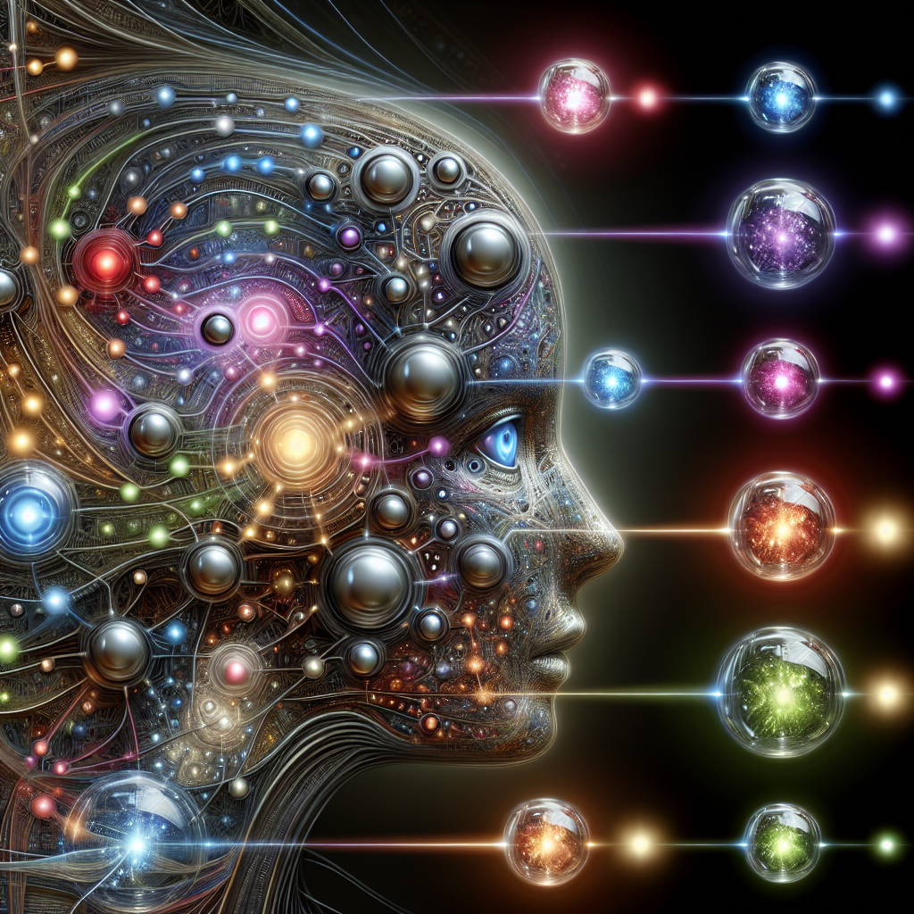 A graphical representation of an AI system deciphering emotional cues and stress levels