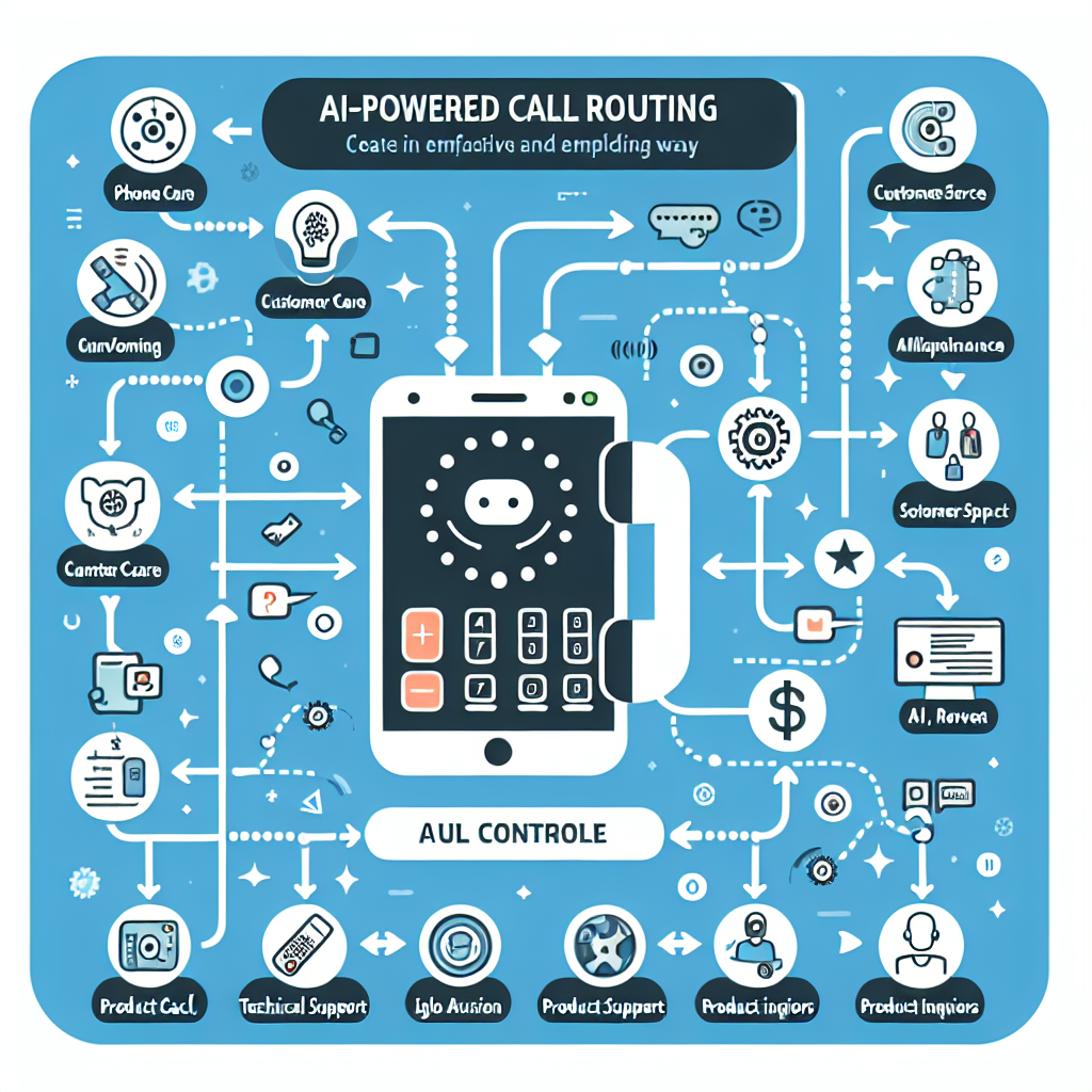An infographic showing AI-powered call routing