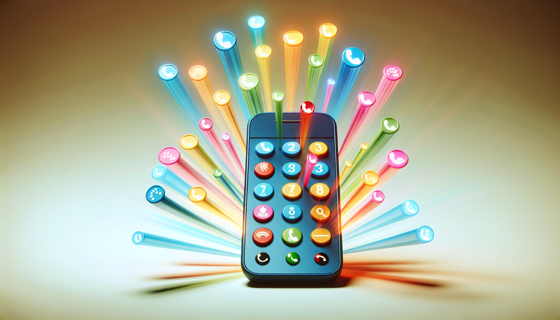 An image showing a phone with multiple incoming calls to depict unlimited parallel calls.