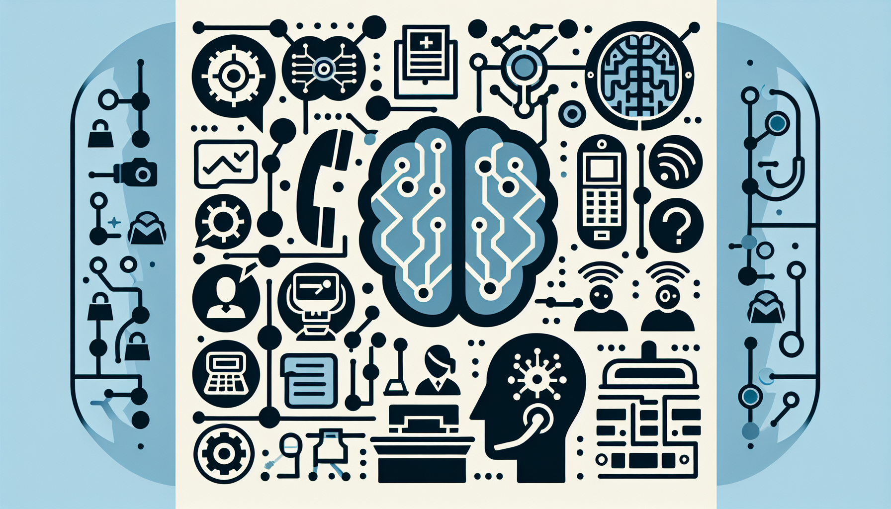 A visual infographic of AI receptionist features