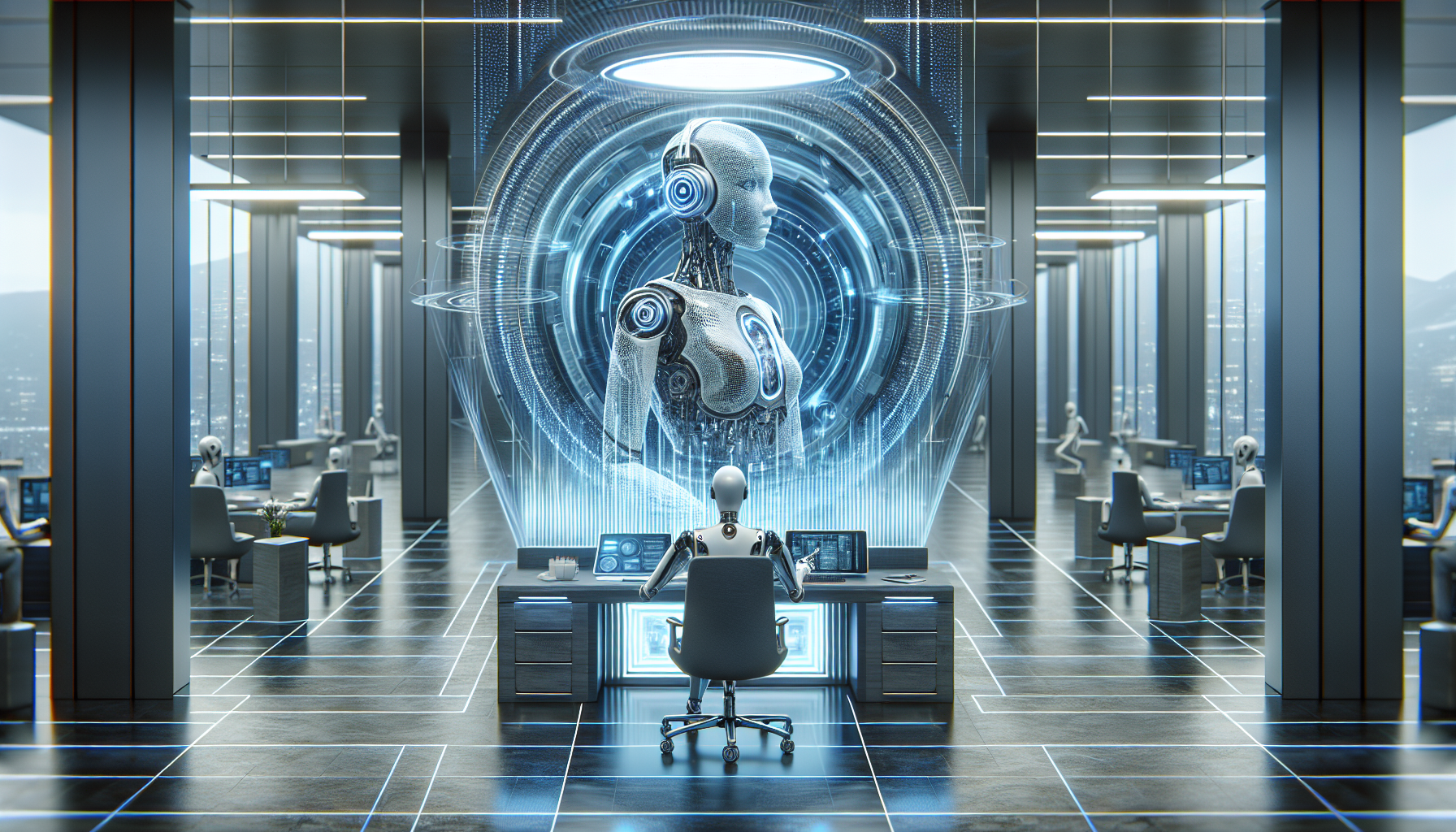 An AI receptionist engaged in a call, symbolizing the efficiency of the next-generation AI technology