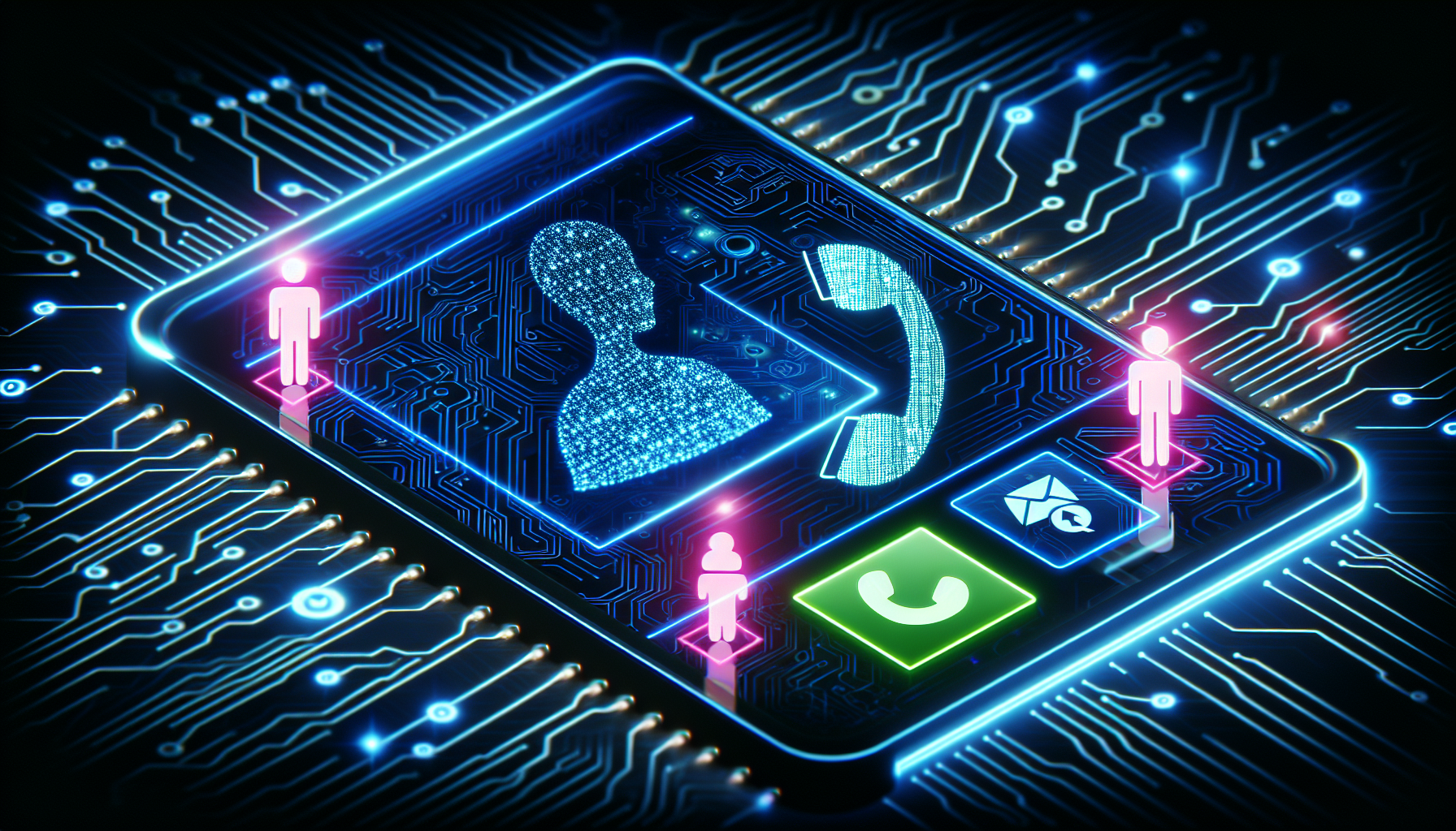 A Digital AI Receptionist System Displaying Incoming Calls