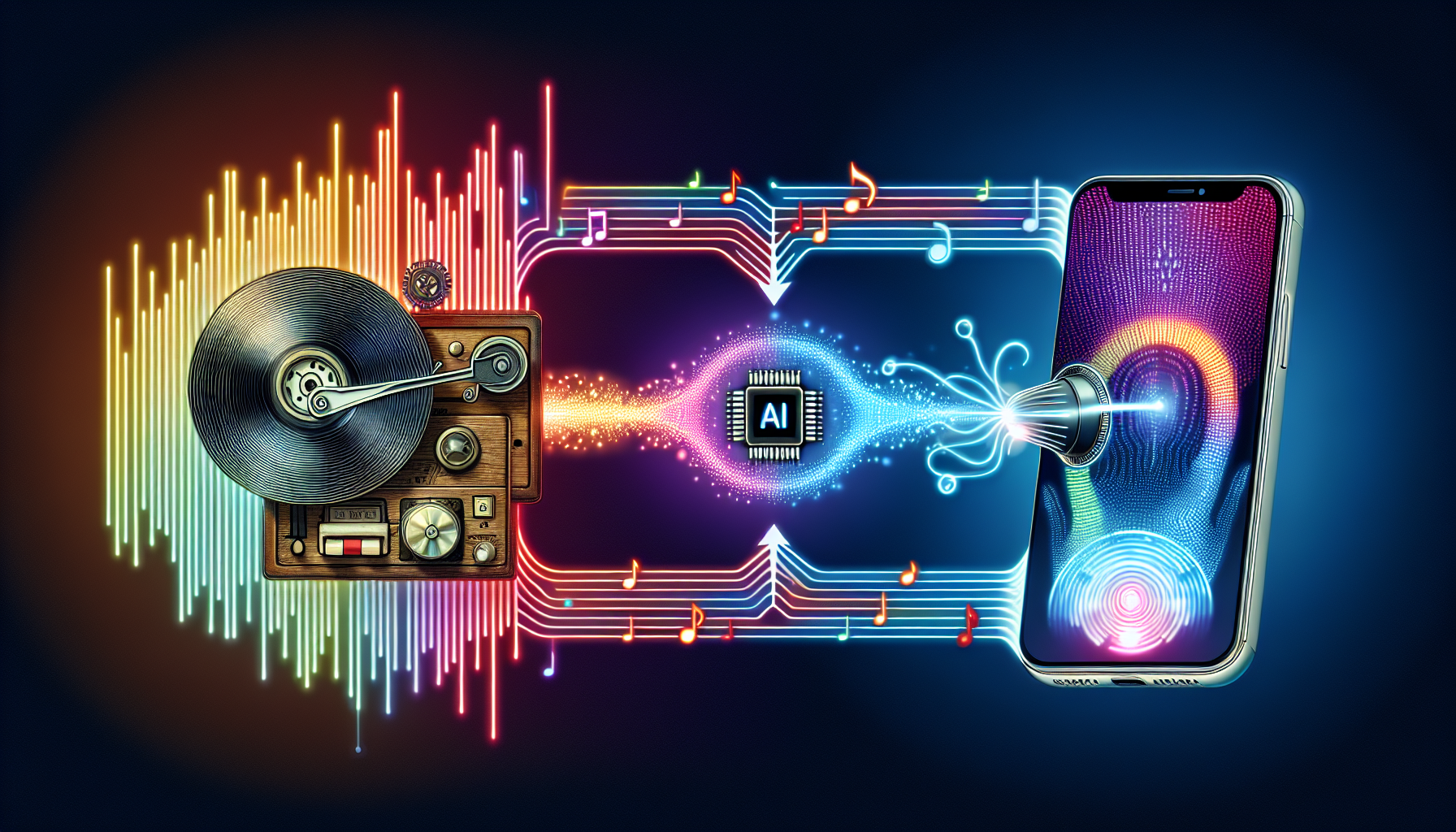 A flow chart demonstrating how AI-powered voice solutions transform traditional answer machine messages.