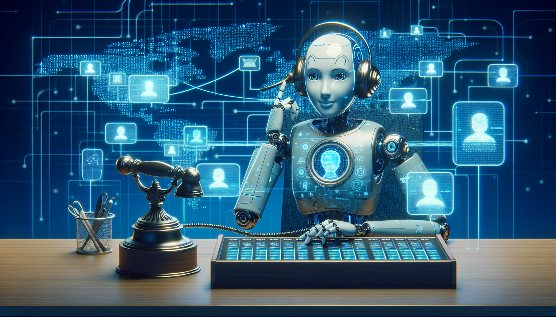 An AI-powered virtual receptionist answering calls