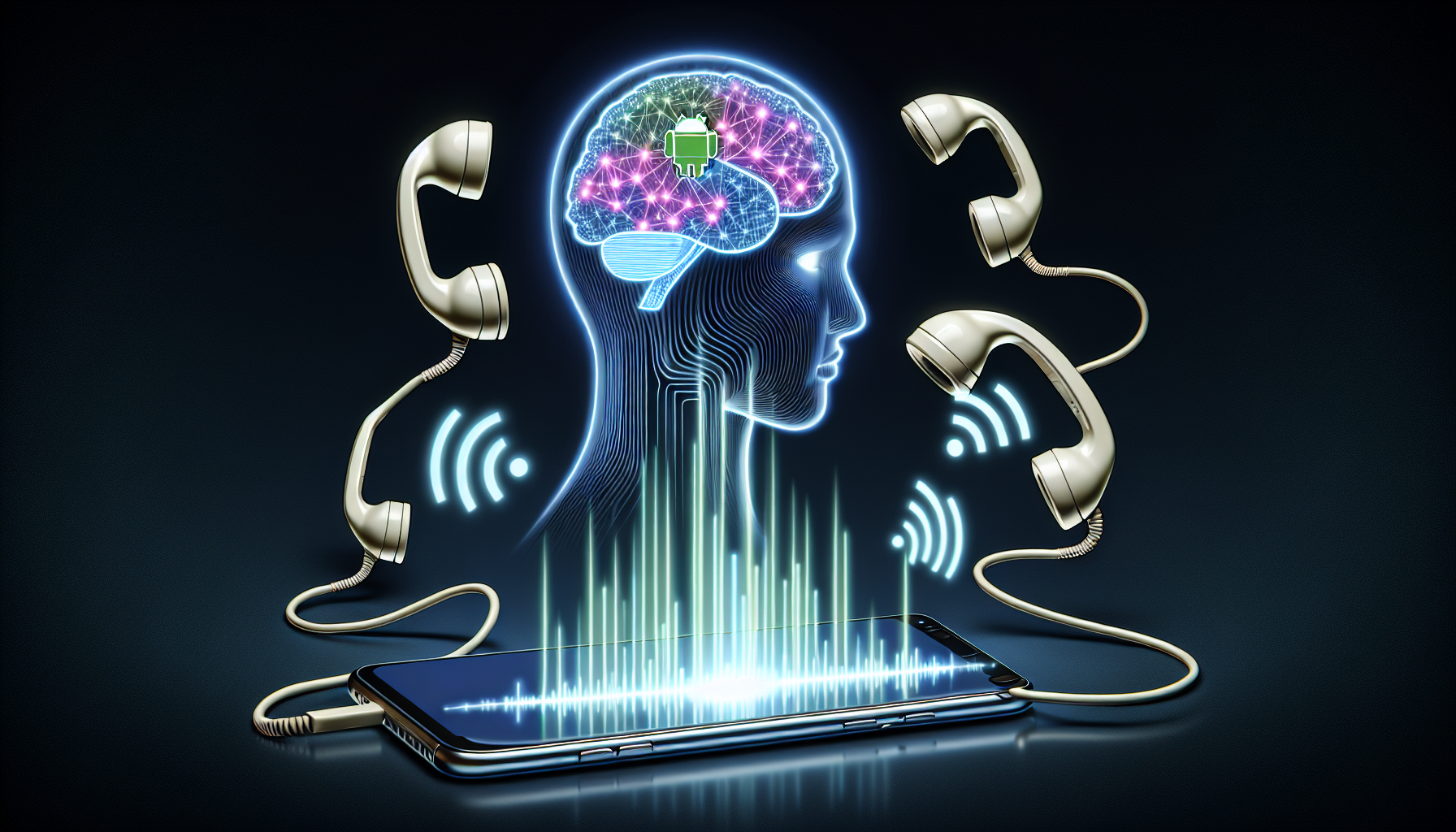 An AI Phone Receptionist handling multiple calls and converting voice messages to text on an android device