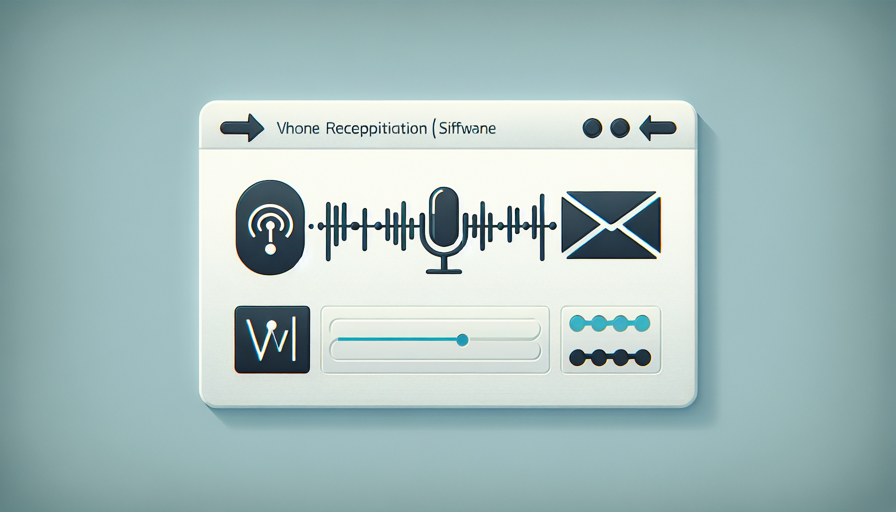 An image showing an AI Phone Receptionist software interface displaying voicemail transcription and email functions