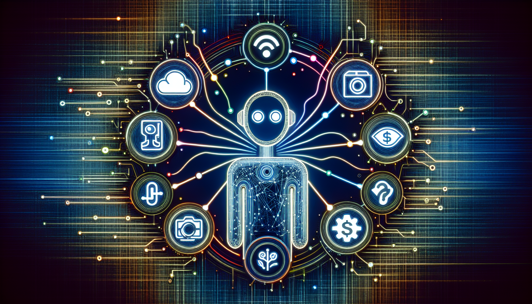 An image illustrating the use of AI Phone Receptionist technology in managing calls on various devices like a computer and mobile phone