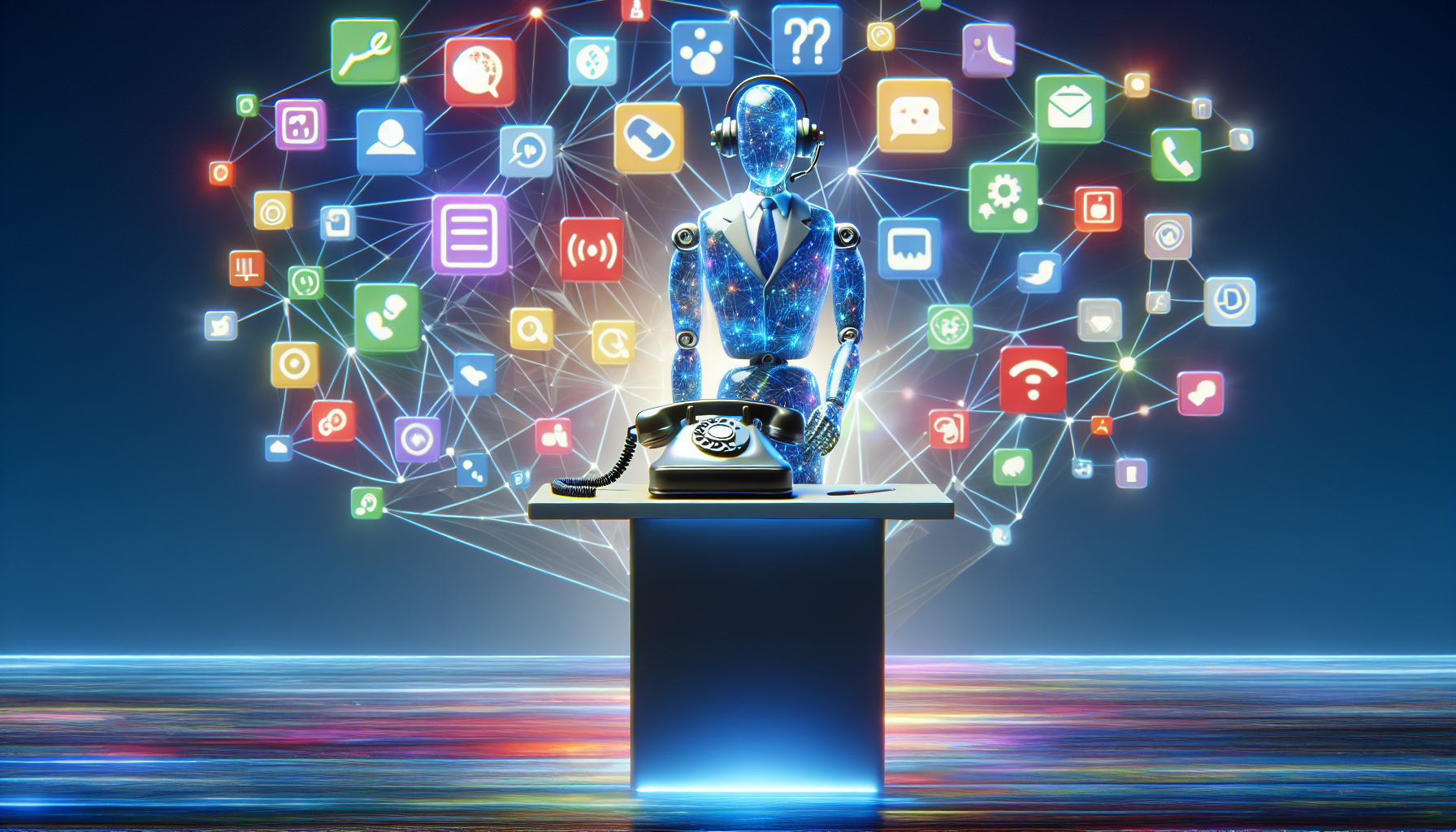 An AI phone receptionist interfacing with numerous applications through Zapier integration