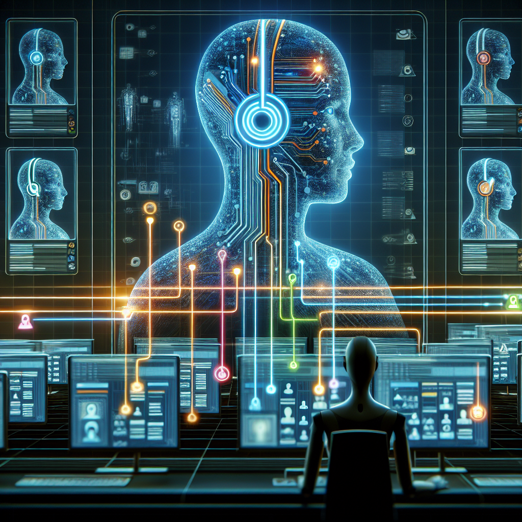 Visual representation of AI call management in action, showcasing virtual receptionists and call routing.