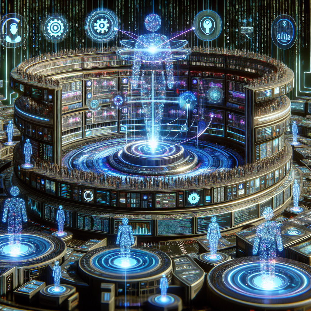 A visual representation of AI call management systems in action, showcasing data integration and customer interactions.