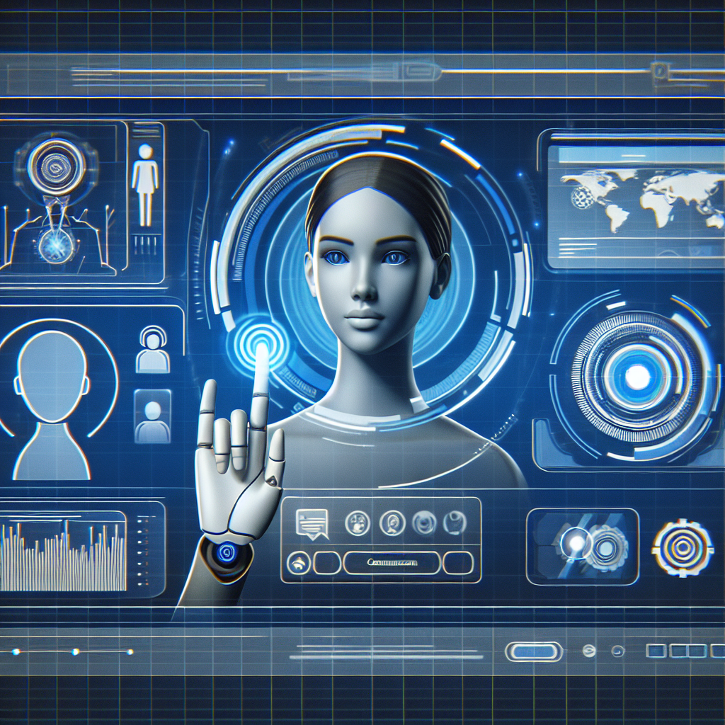 Visual of a modern virtual receptionist interface in action