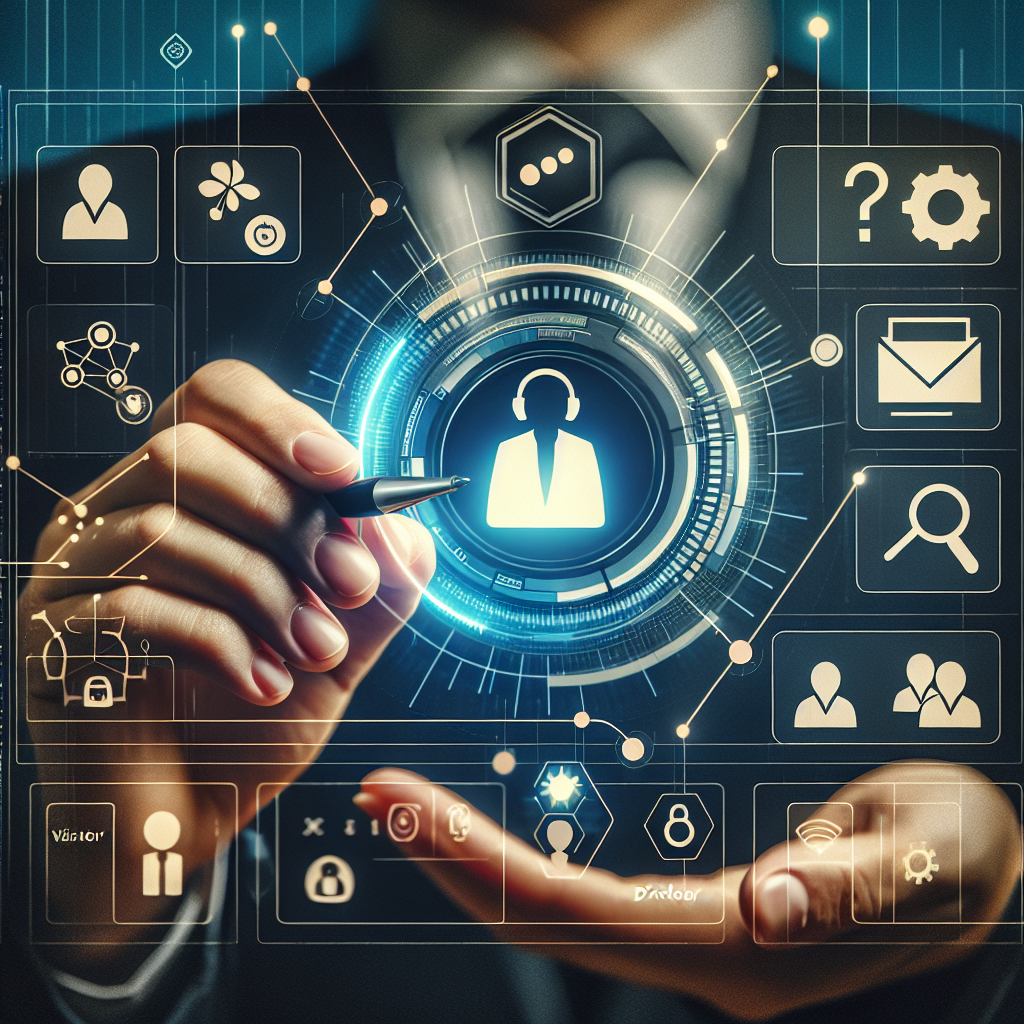 Image showcasing a modern virtual receptionist interface