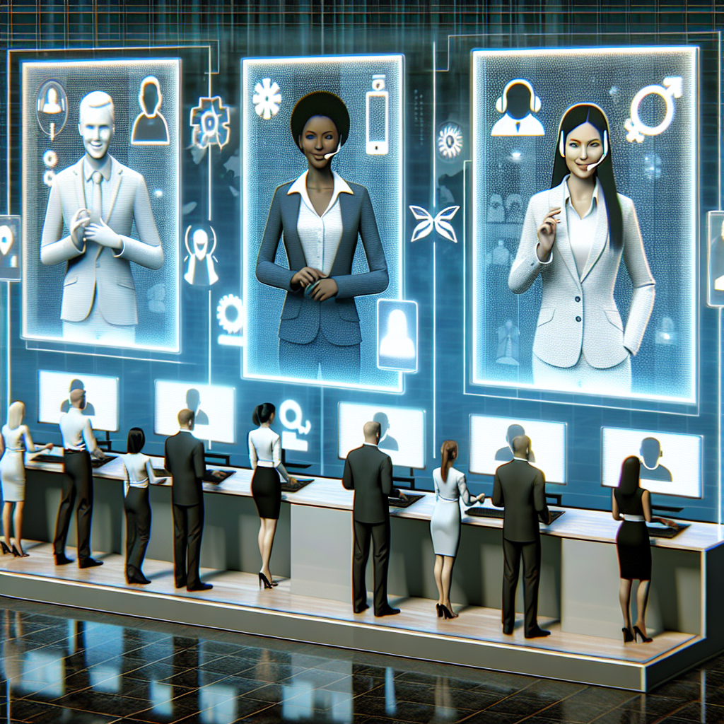 An engaging graphic showcasing virtual receptionists in action.