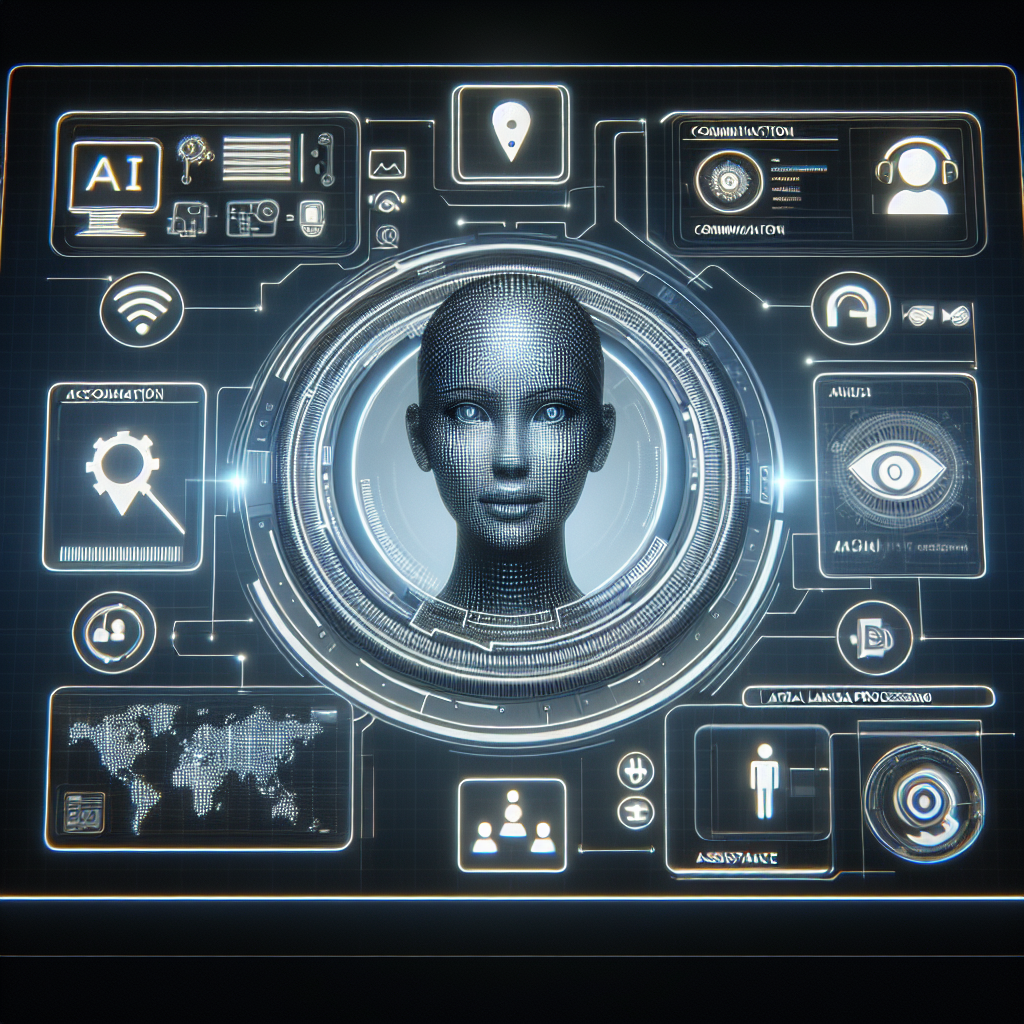 An image showing a modern AI-powered receptionist interface