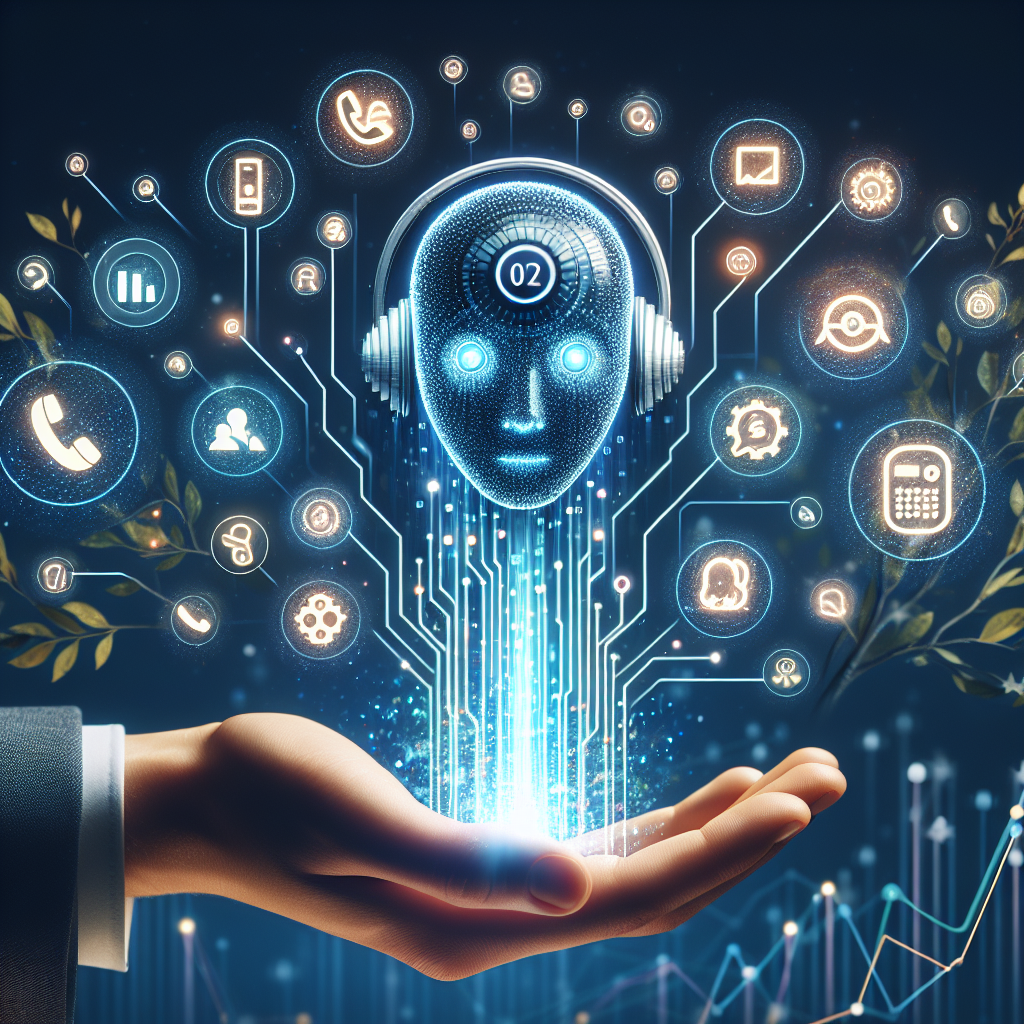 A graphic depicting a thriving small business utilizing AI-driven call management solutions.