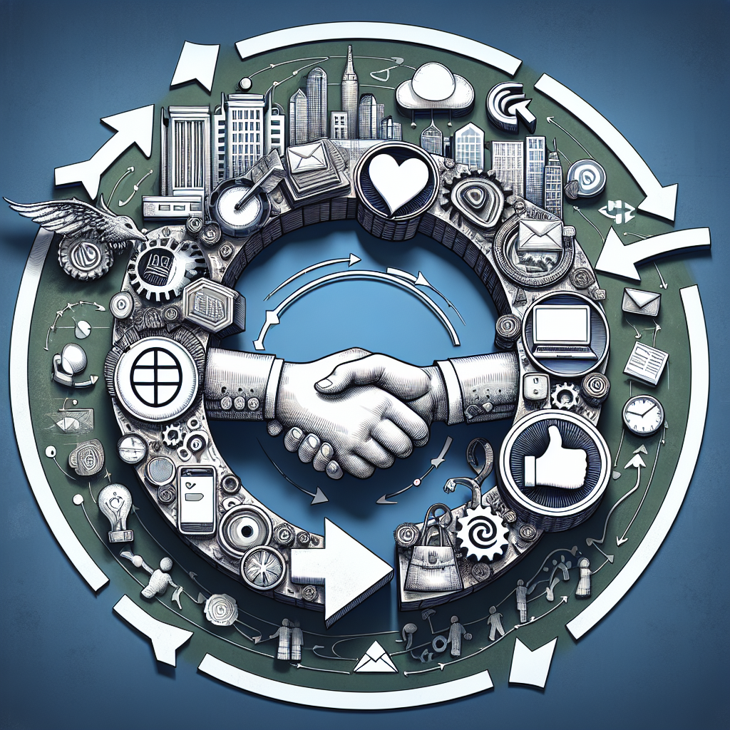 Visual diagram showing the relationship between affiliate marketing and customer engagement.