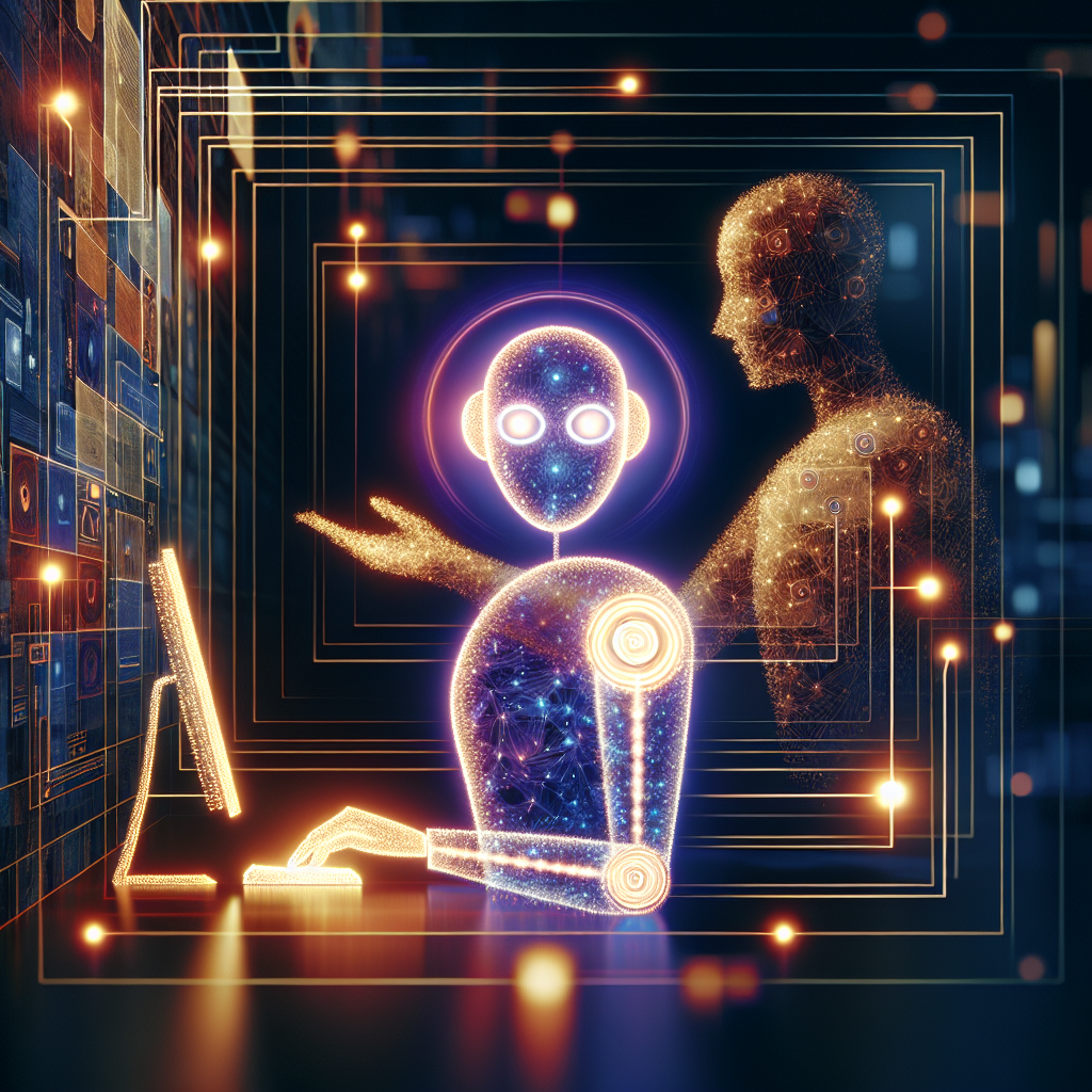 Visual representation of a person receiving support from an AI-powered receptionist service.