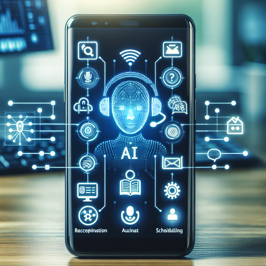 A visual representation of an AI-driven phone receptionist interface in action, highlighting its customer interaction features.