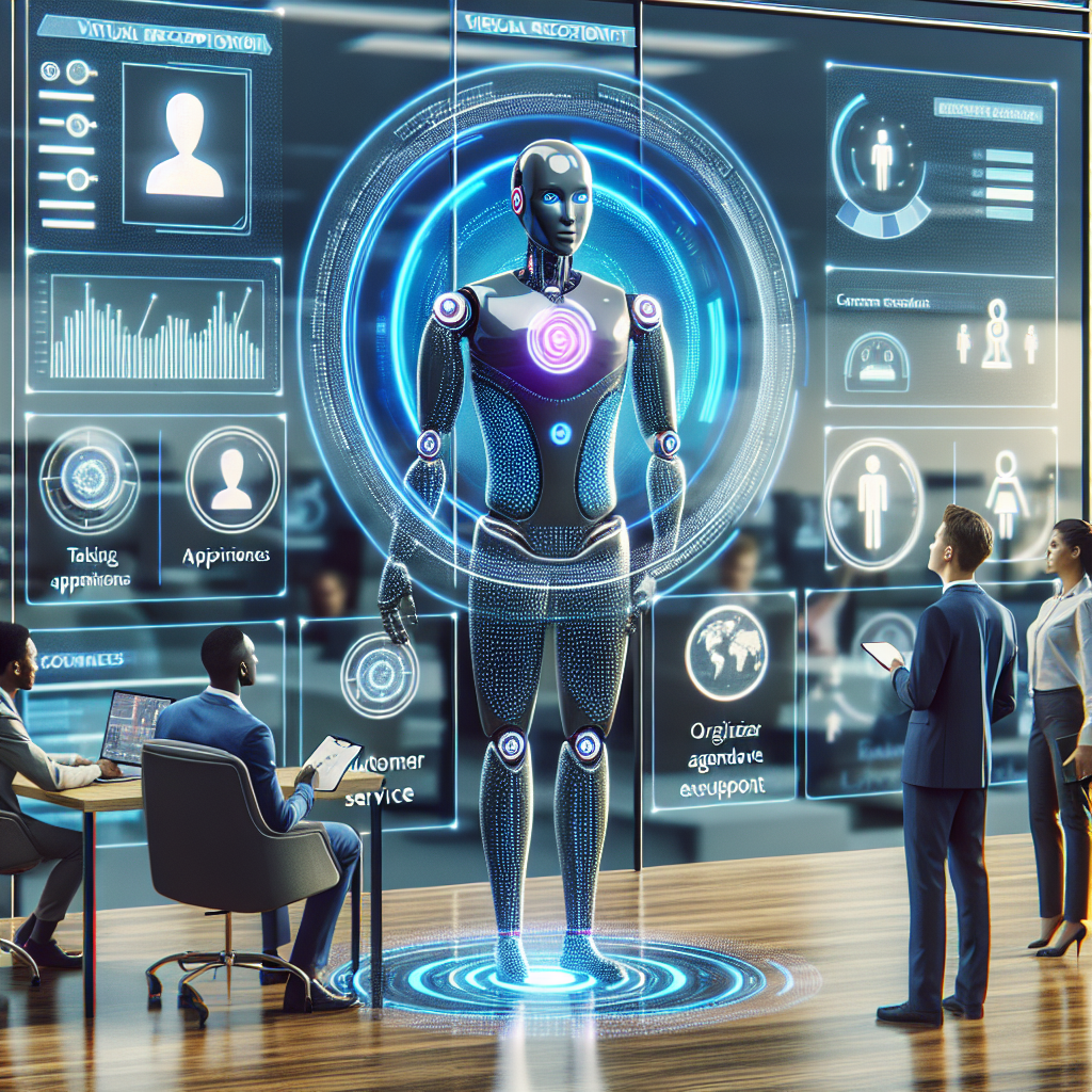 Image illustrating the benefits of AI-powered virtual receptionists in a business environment.