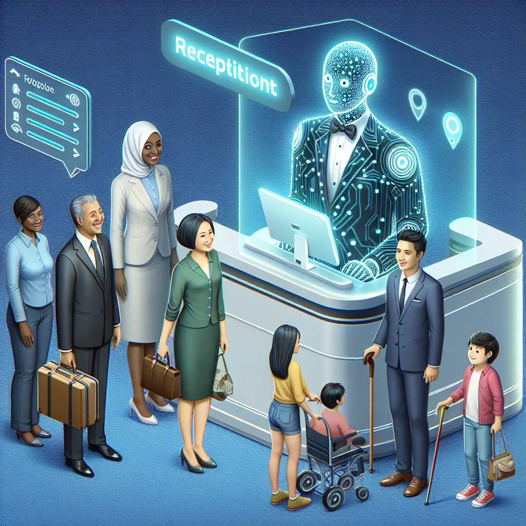 An AI receptionist interacting with customers.