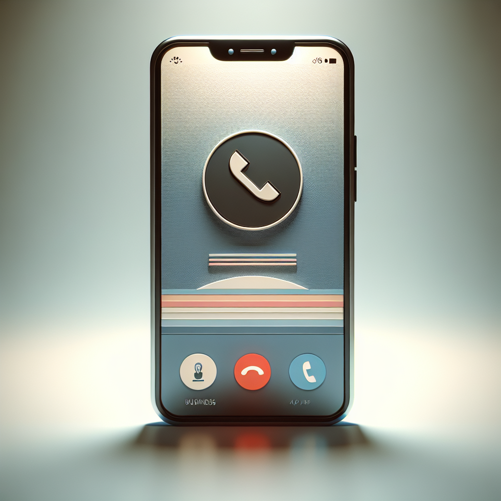Smartphone displaying a business call notification