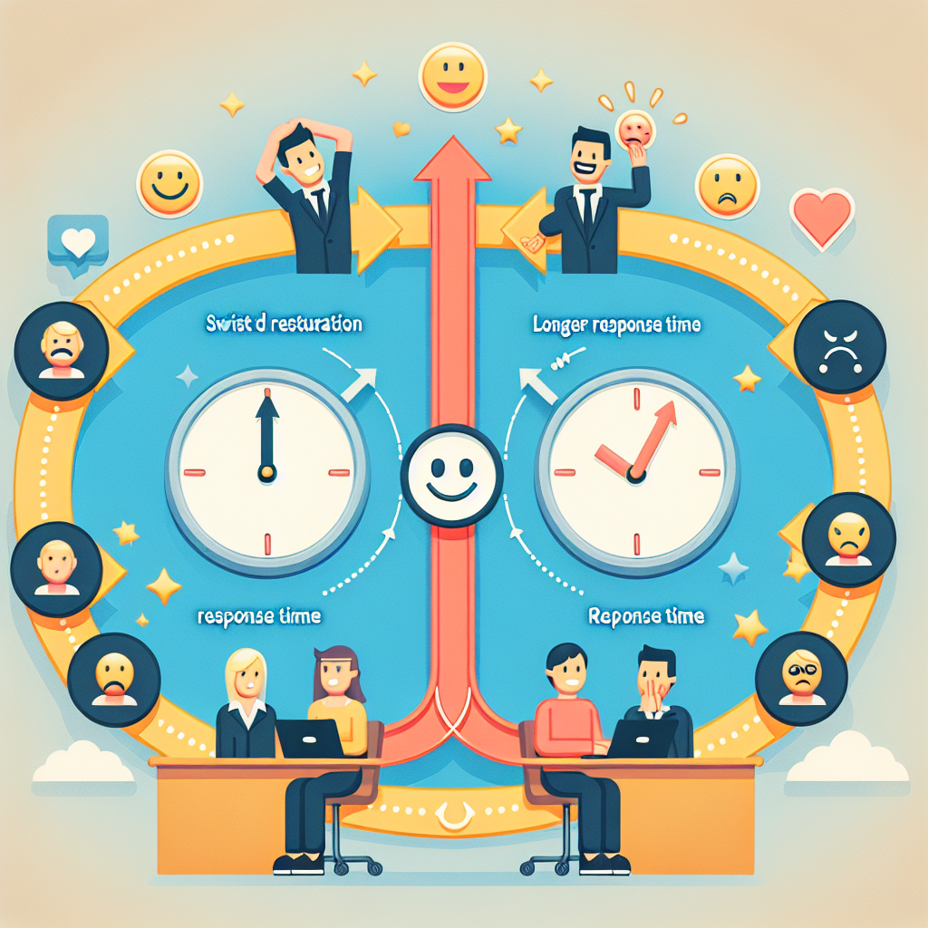 A graphic showing the importance of fast response times in customer service