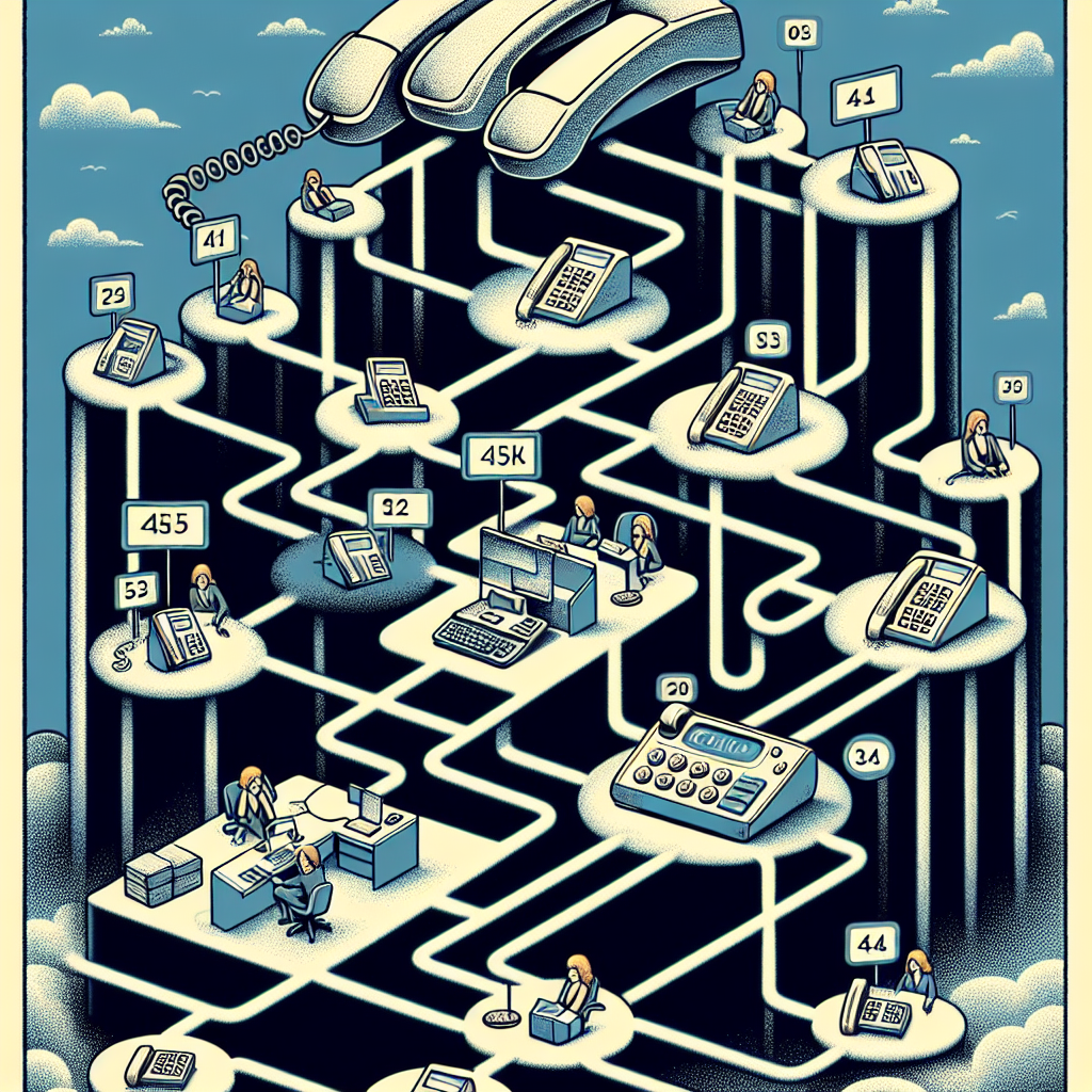 Illustration of call routing and forwarding in a business environment.