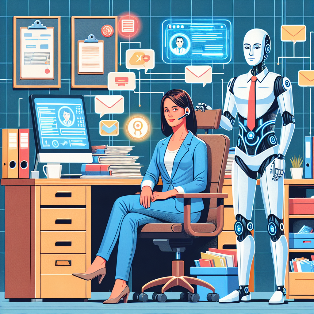 Visual representation of a small business owner relieved by an AI receptionist managing calls efficiently.