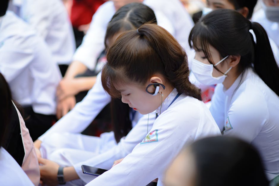 Illustration of a person using a smartphone to listen to voicemail, with visual cues indicating satisfaction and engagement.