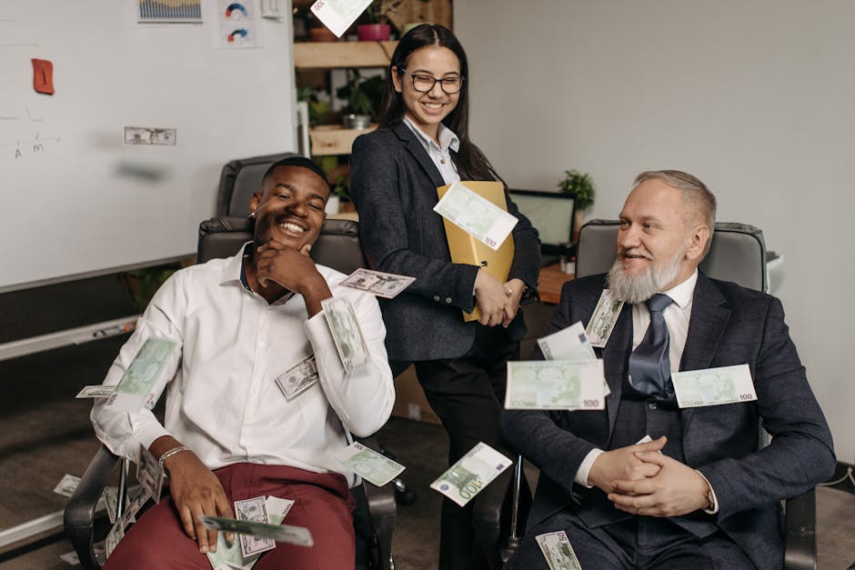 Dynamic illustration of diverse entrepreneurs collaborating over AI technology, showcasing growth and partnership.