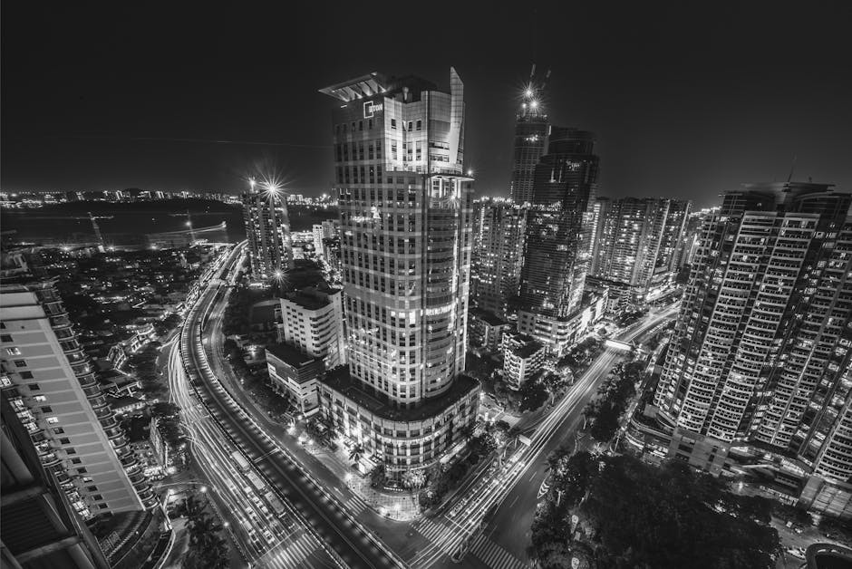 A bustling city skyline at night, symbolizing 24/7 business operations