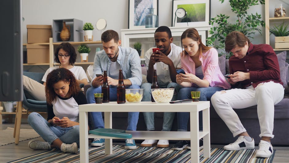 A vibrant illustration of a diverse group of people using smartphones and computers, symbolizing international communication and AI technology.