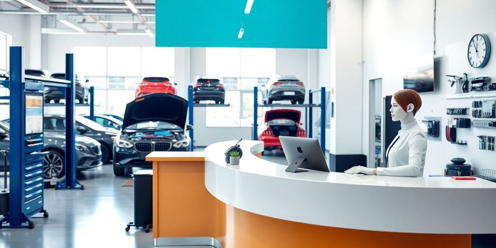 AI receptionist at an auto repair shop.