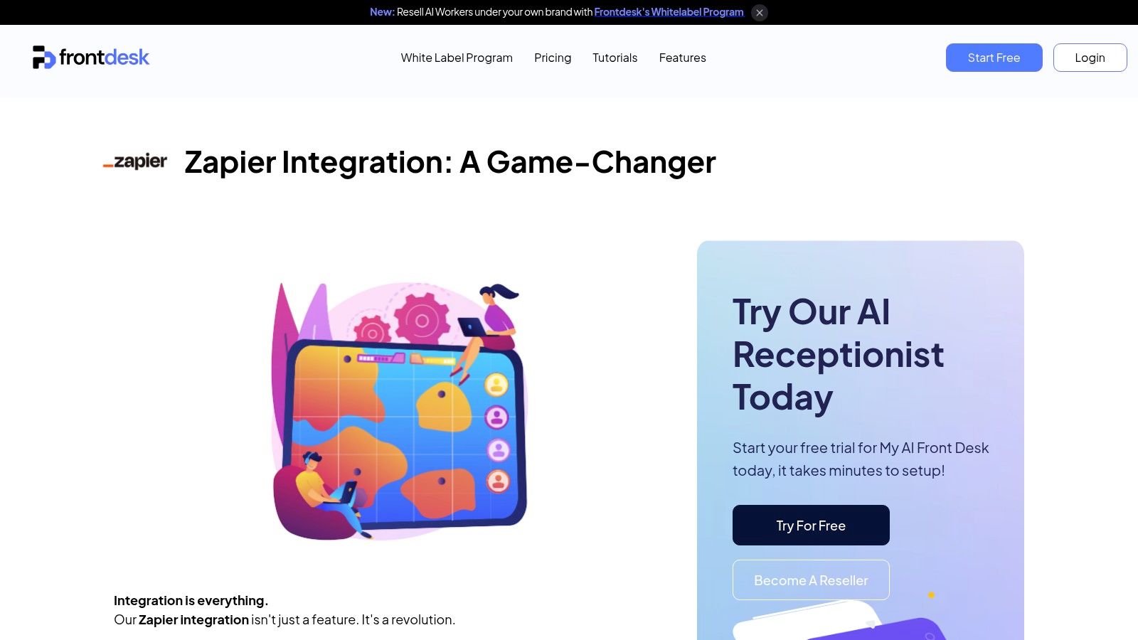Zapier Integration for AI Front Desk